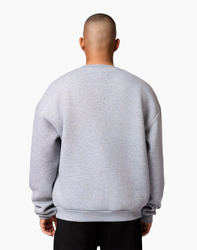 BASIC SWEATER (GREY MELANGE) - Image 4