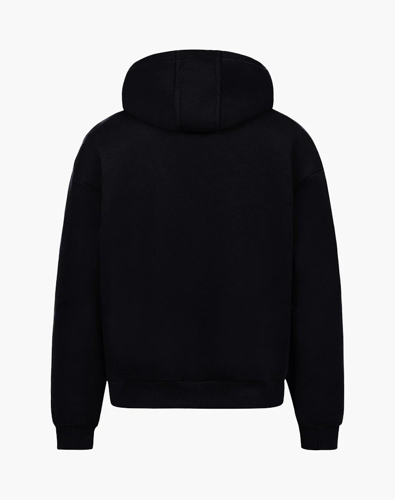 BASIC ZIP-HOODIE (BLACK) - Image 3