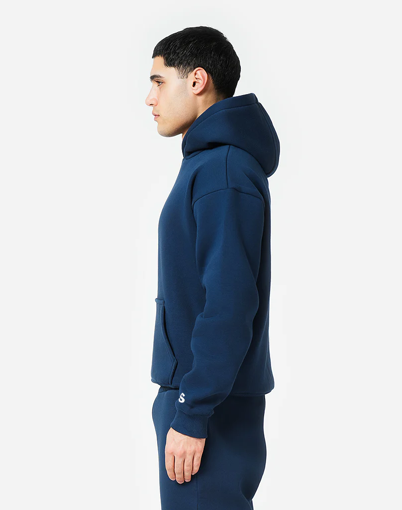 BASIC HOODIE (DARK BLUE) - Image 4