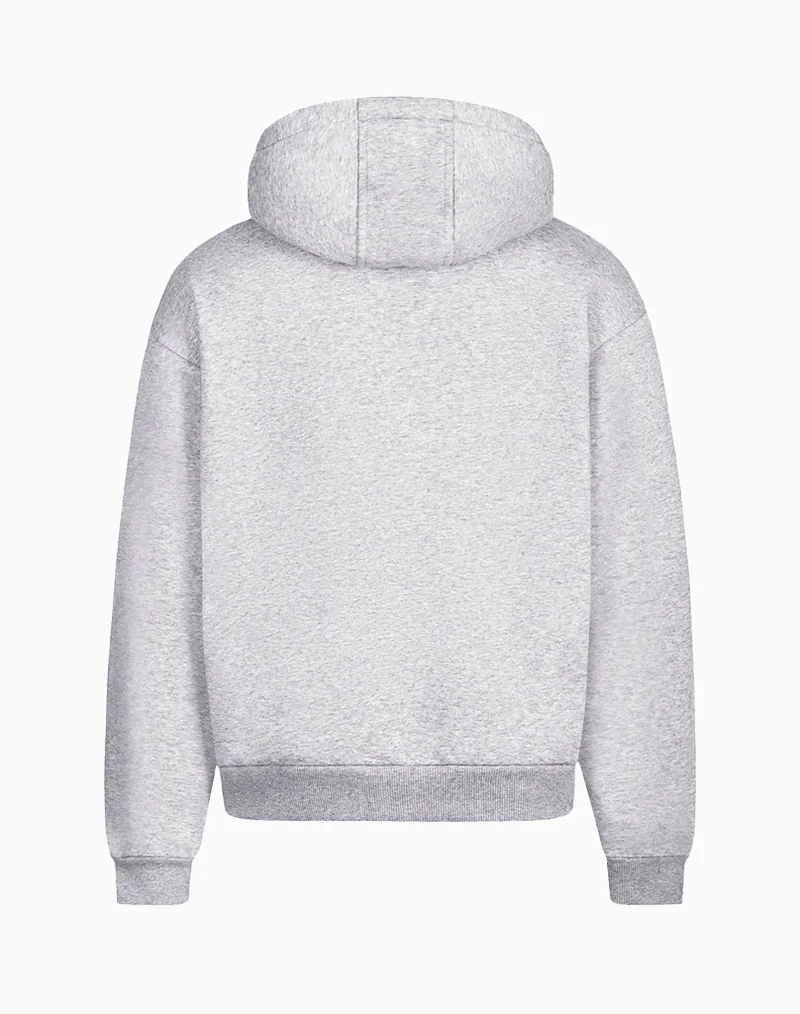 BASIC HOODIE (GREY MELANGE) - Image 3