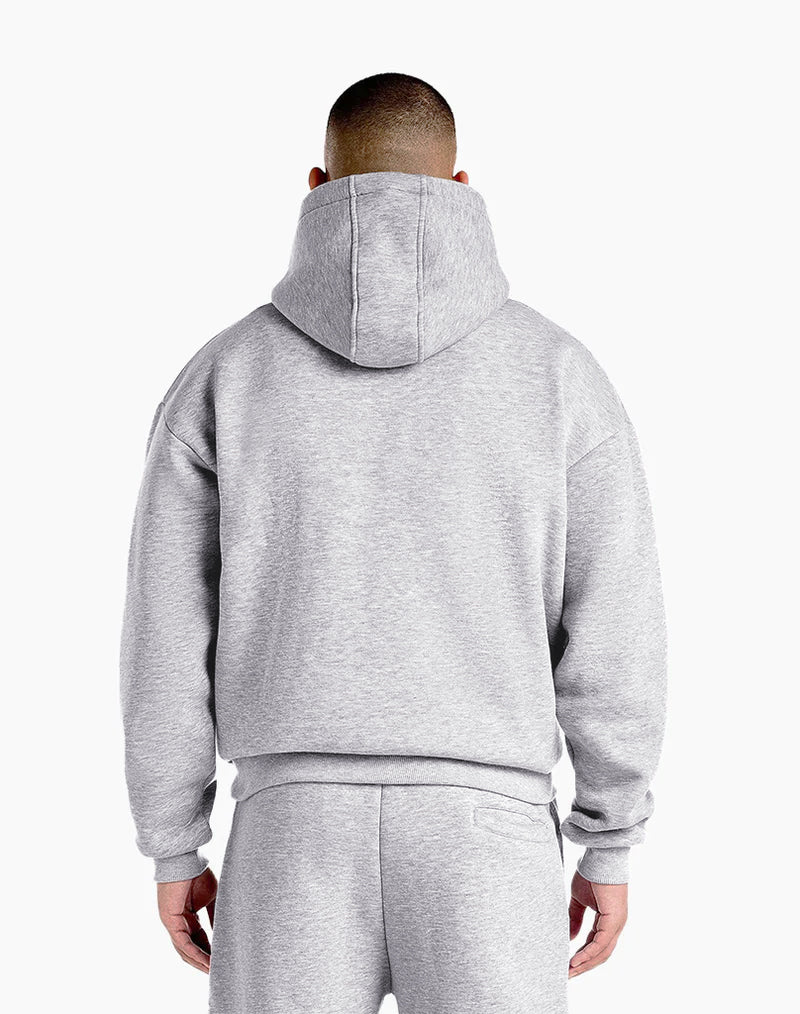 BASIC HOODIE (GREY MELANGE) - Image 4