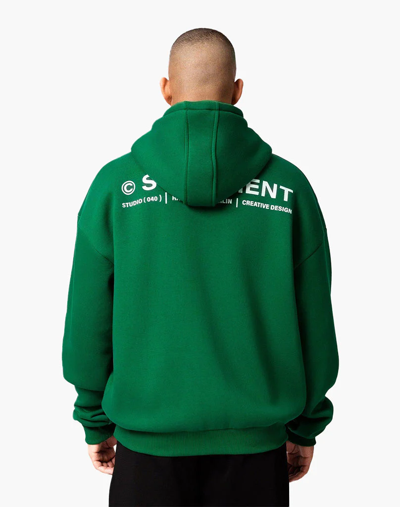INITIAL HOODIE (WOOD GREEN) - Image 5