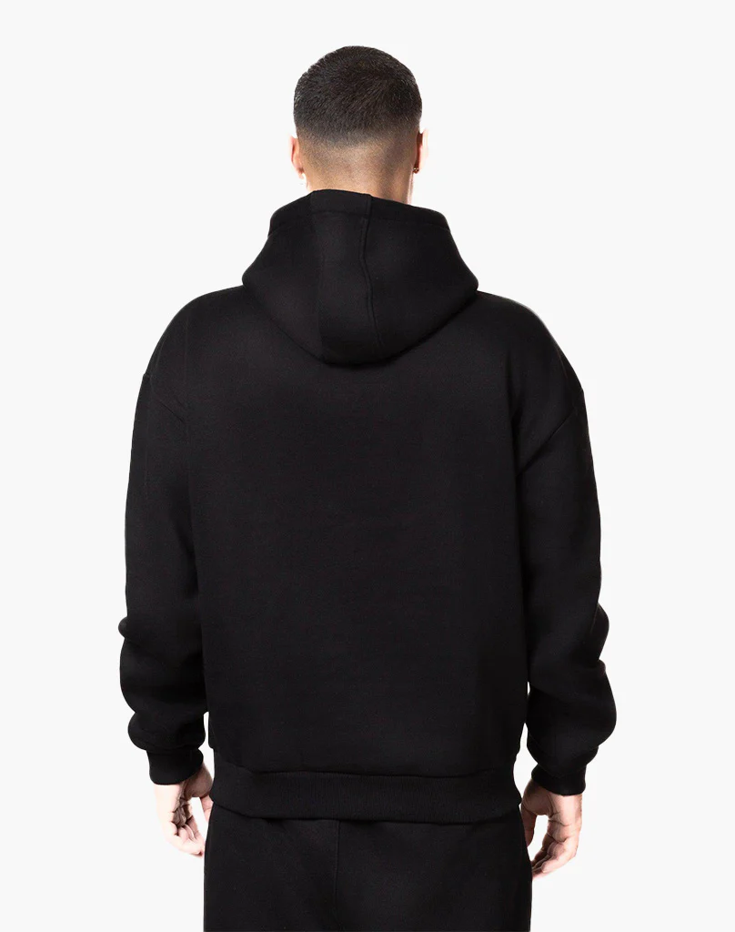 STATEMENT ZIP-HOODIE (BLACK) - Image 5
